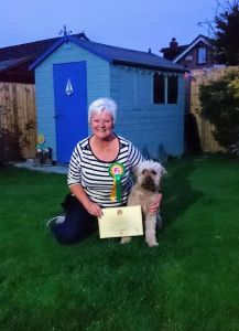 Luca with his Gold Award, alongside his mum Jo